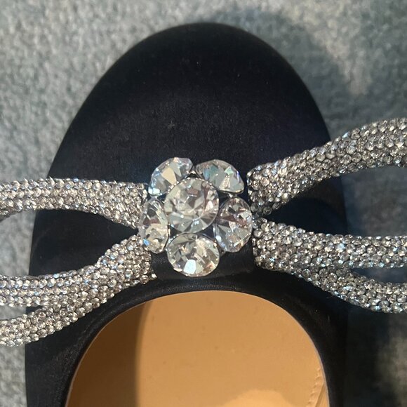 MACH & MACH Double Bow Satin Ballerina Shoes - EUR 38 (US 8) - Picture 6 of 9